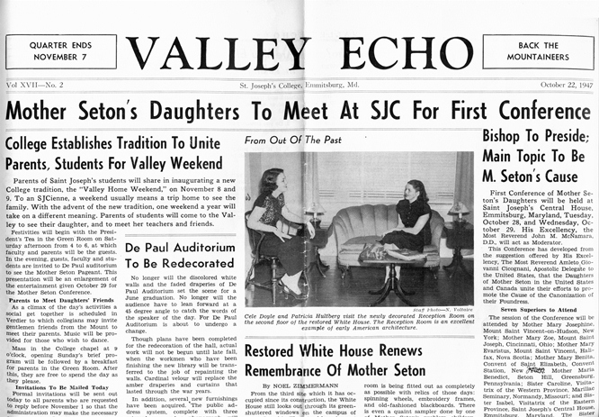 St. Joseph's College newspaper October 22, 1947