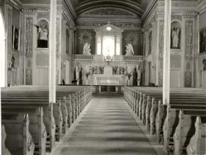 Chapel at St. Joseph's Central House. The chapel still stands; it is now on the property owned by FEMA located just south of our current campus.