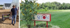 Joe Schalasky, farmer at Seton Harvest (photo courtesy of the Province of St. Louise)