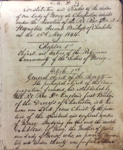 Image 6: Sisters of Charity of Our Lady of Mercy, Charleston, S.C. (image courtesy of Sisters of Charity of Our Lady of Mercy)