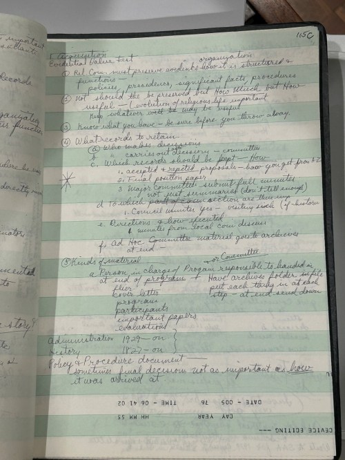 Draft of Sister Elaine's acquisition policy