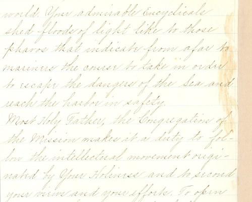 Portion of account of visit with Pope Leo XIII