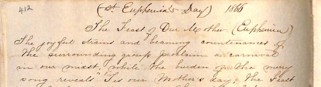 From Souvenir of Old Times, page 412: “The Feast of Our Mother (Euphemia)”