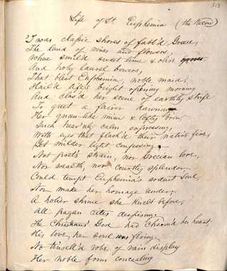 From Souvenir of Old Times, page 313: “Life of St. Euphemia (The Record)”