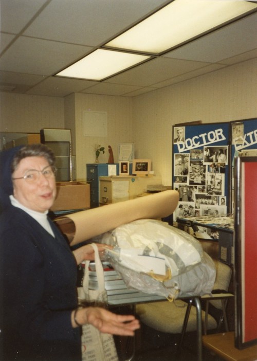 Sr. Joan Marie Hoyt in Archives 1991